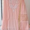 Mulmul Chanderi Suit with Pearl and Cutdana Work – peach
