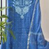 Mulmul Chanderi Suit with Pearl and Cutdana Work – Blue