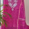 Mulmul Chanderi Suit with Pearl and Cutdana Work – Magenta