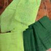 Party Wear Mul Chanderi Set with Mukaish Work – Pista Green