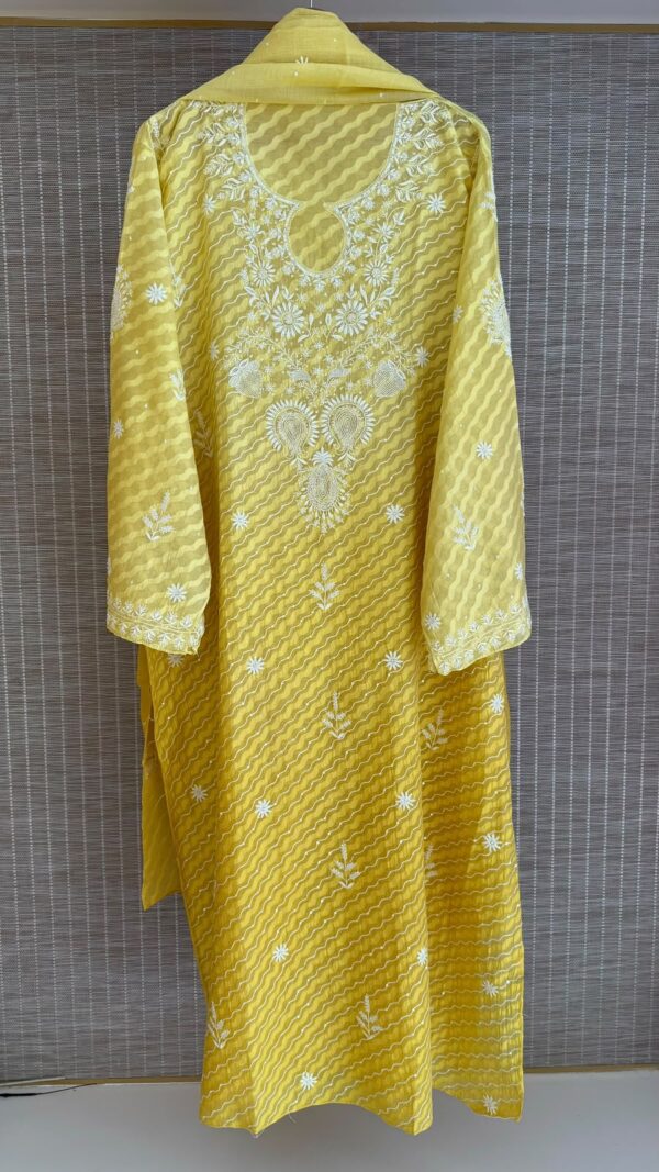 Mul Chanderi Jacquard Set with Sequin Katdana Work