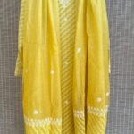 Mul Chanderi Jacquard Set with Sequin Katdana Work – Yellow