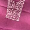 Mal Mal Chanderi Chikankari Suit – Rani Pink