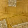 Mal Mal Chanderi Chikankari Suit – Mustard
