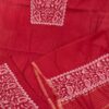 Mal Mal Chanderi Chikankari Suit – Red