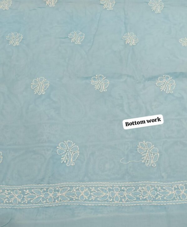 Cotton Chikankari Unstitched Suit with Chiffon Dupatta