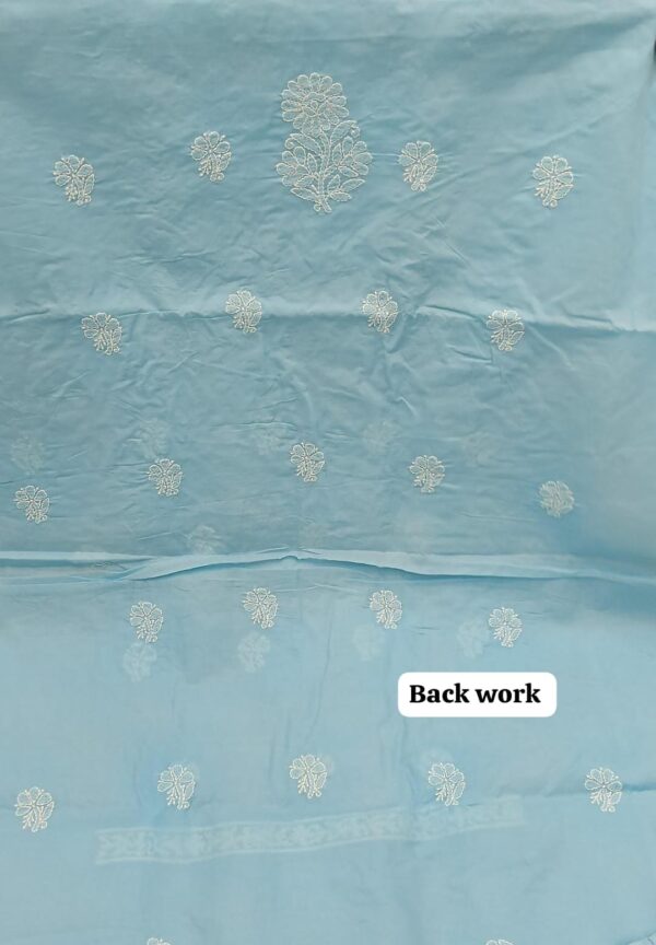 Cotton Chikankari Unstitched Suit with Chiffon Dupatta