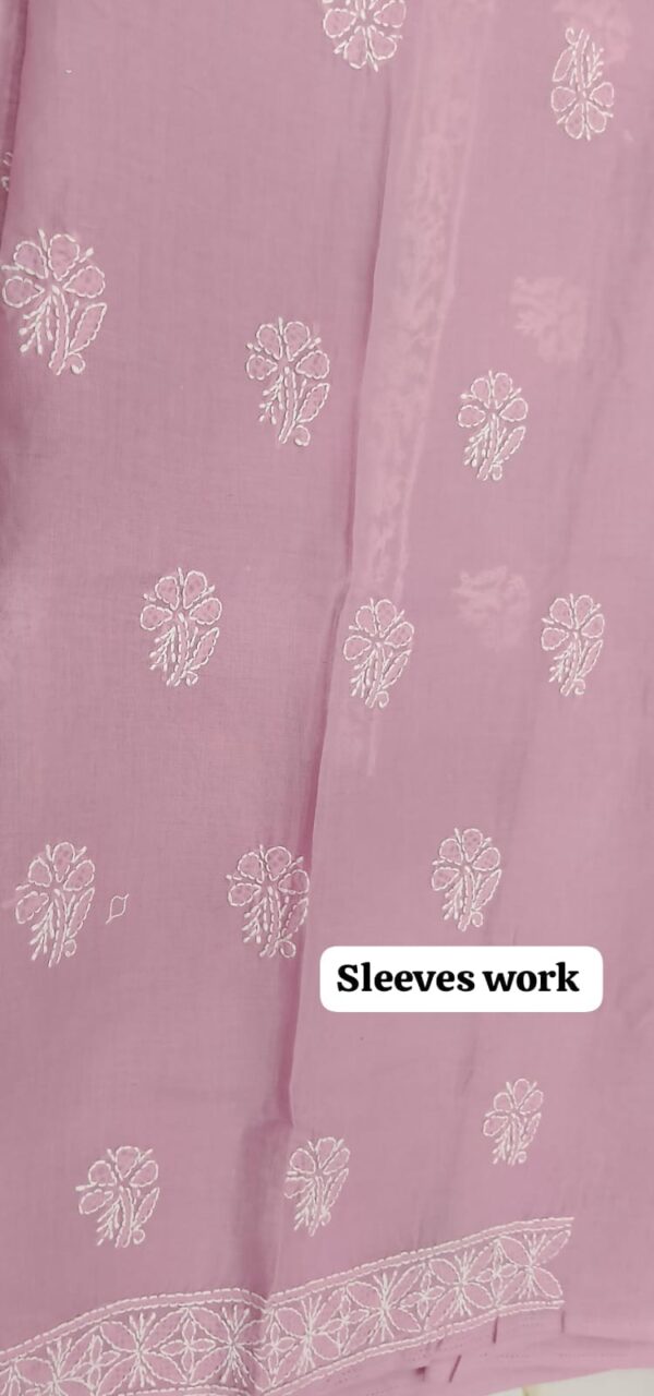 Cotton Chikankari Unstitched Suit with Chiffon Dupatta