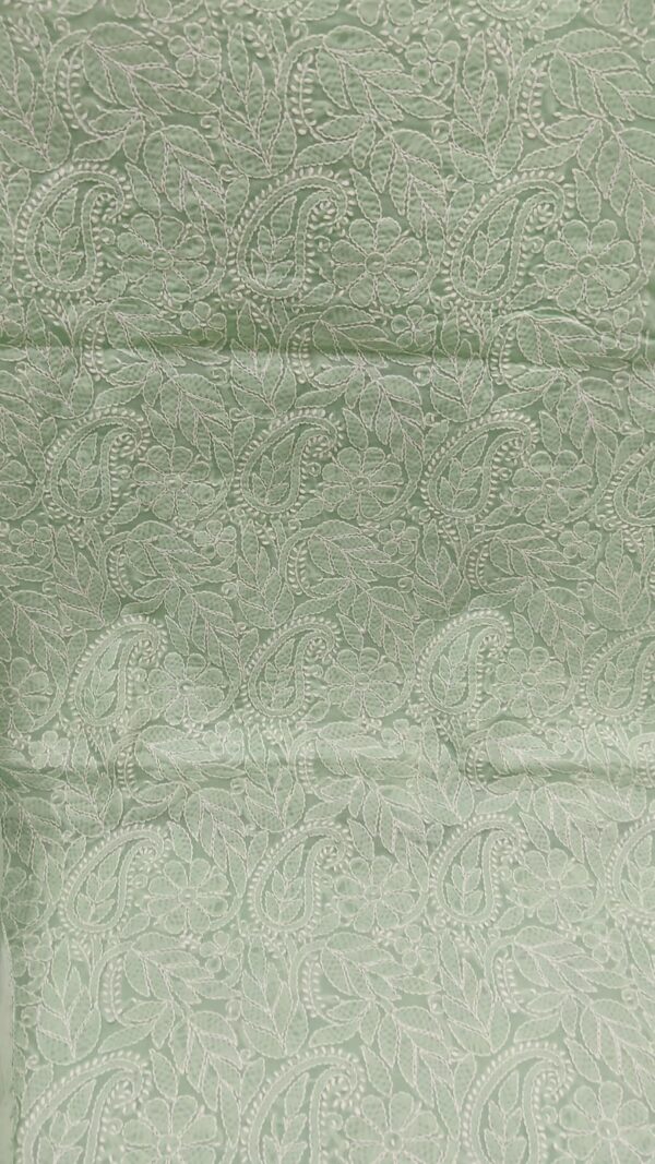 Cotton Chikankari Unstitched Suit with Chiffon Dupatta