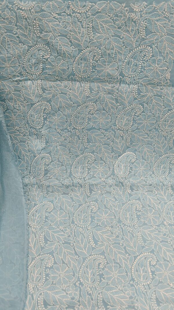 Cotton Chikankari Unstitched Suit with Chiffon Dupatta