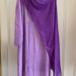 Party Wear Mul Chanderi Set with Mukaish Work – Lavendar