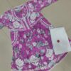 Kids Mulmul Printed Frock with Lycra Pants – purple
