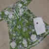 Kids Mulmul Printed Frock with Lycra Pants – Green