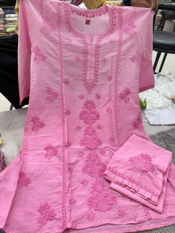 Kids Chikankari Garara Set – pink