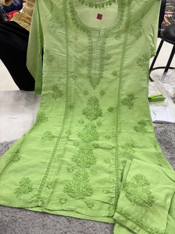 Kids Chikankari Garara Set – Green