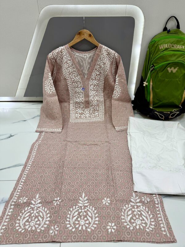 Fancy Brasso Cotton Kurti – brown