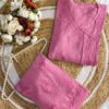Chanderi Angarkha Kurti with Lace Pants – pink