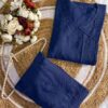 Chanderi Angarkha Kurti with Lace Pants – navy blue