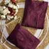 Chanderi Angarkha Kurti with Lace Pants – Wine