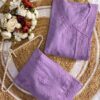 Chanderi Angarkha Kurti with Lace Pants – Lavendar