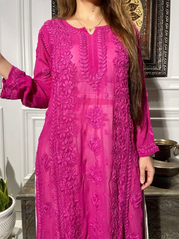 Viscose Kurta Set – Rani Pink