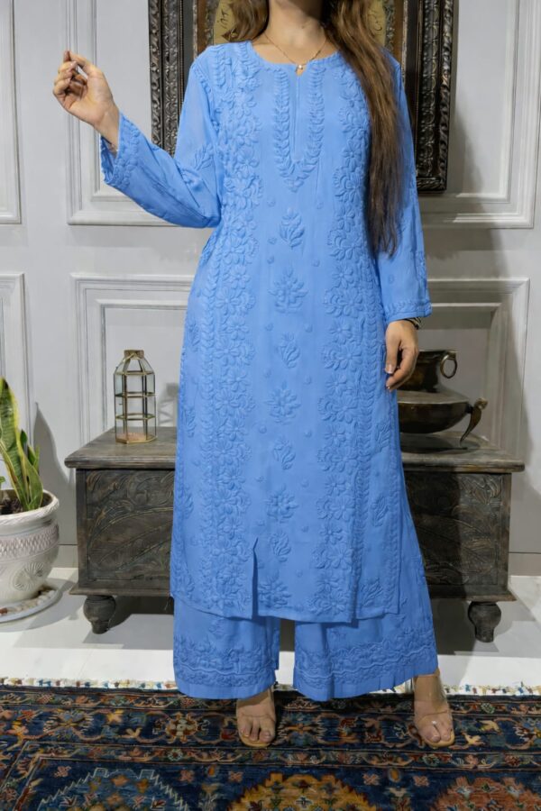 Viscose Kurta Set – Blue