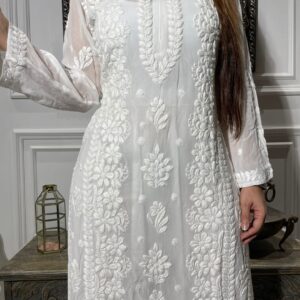Viscose Kurta Set – White