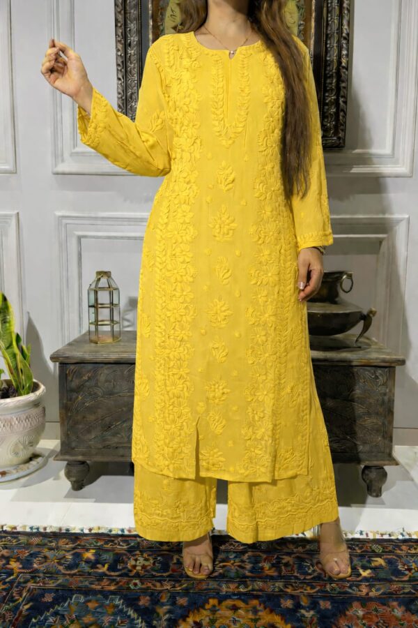 Viscose Kurta Set – Yellow