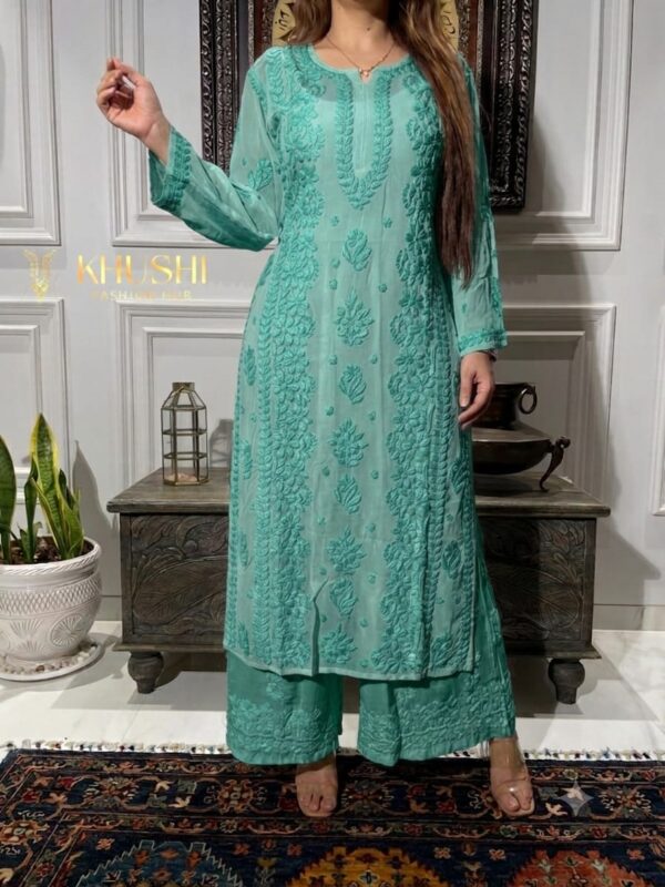 Viscose Kurta Set – Sea Green