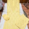 Modal Chikankari Plazo Set with Dupatta – Lemon Yellow