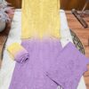 Modal Chikankari Plazo Set with Dupatta – Yellow Lavender Ombre