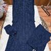 Modal Chikankari Plazo Set with Dupatta – navy blue