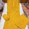 Modal Chikankari Plazo Set with Dupatta – Mustard
