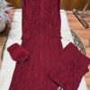 Modal Chikankari Plazo Set with Dupatta – maroon