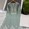 Fancy Brasso Cotton Kurti – Sage Green